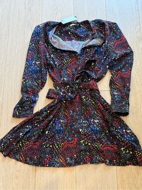 Zadig & Voltaire Retouch Glam Rock Mini Dress NWT Size L $498 Designer Luxury